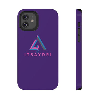Impact-Resistant Phone Case — Purple ITsAydri Logo Protective Case