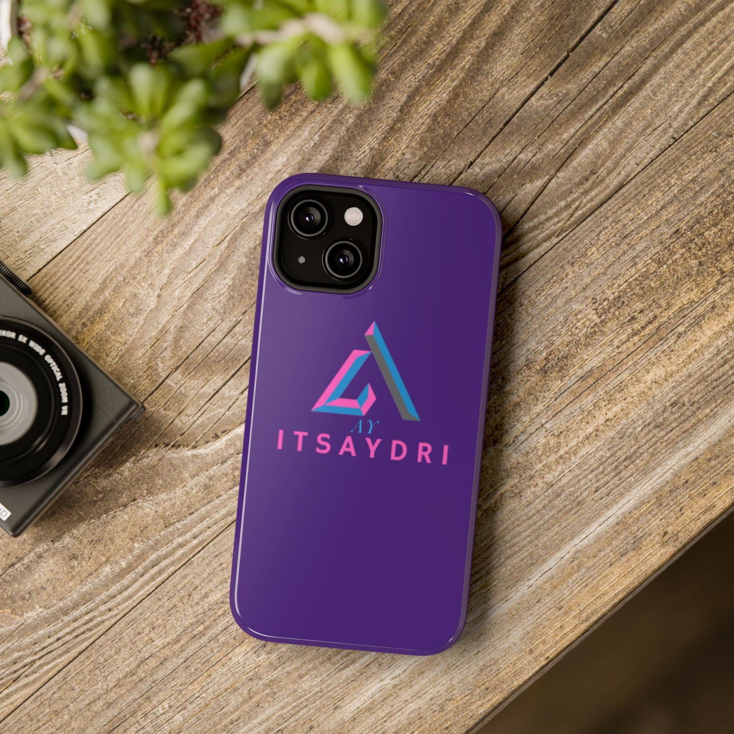 Impact-Resistant Phone Case — Purple ITsAydri Logo Protective Case