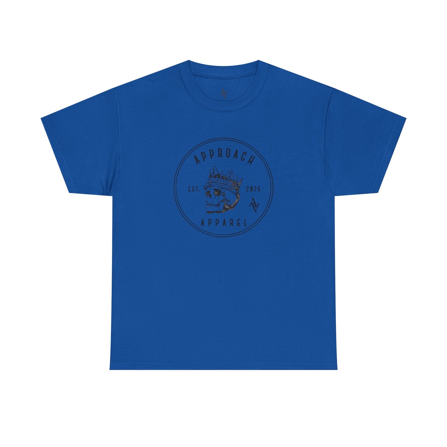 Approach Apparel Heavy Cotton Tee with Unique Skull Design, Casual Wear, Graphic T-Shirt, Streetwear, Gift for Him/Her