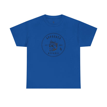 Approach Apparel Heavy Cotton Tee with Unique Skull Design, Casual Wear, Graphic T-Shirt, Streetwear, Gift for Him/Her