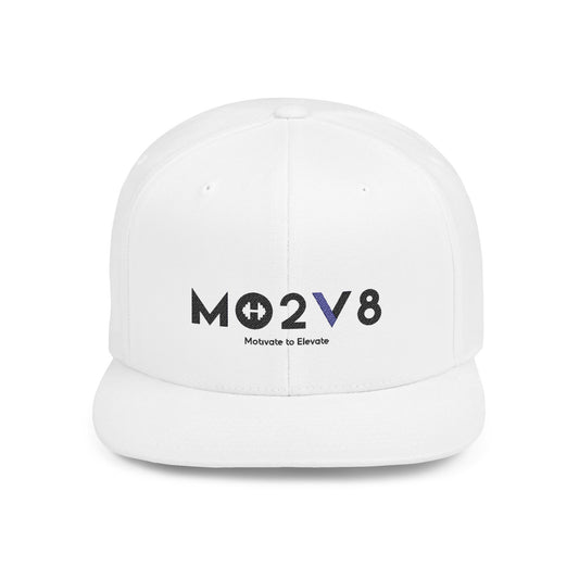 Stylish MO2V8 Flat Bill Snapback Hat, Cool Adjustable Cap for Streetwear, Great Gift for Sports Fans, Casual Outfits, Summer Festivals