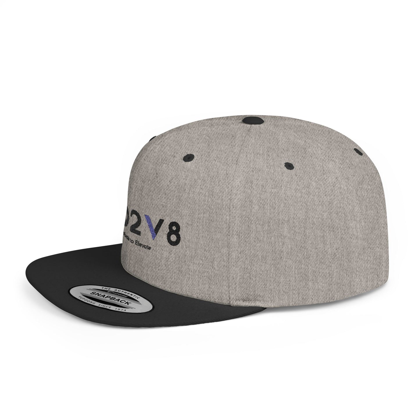 Stylish MO2V8 Flat Bill Snapback Hat, Cool Adjustable Cap for Streetwear, Great Gift for Sports Fans, Casual Outfits, Summer Festivals