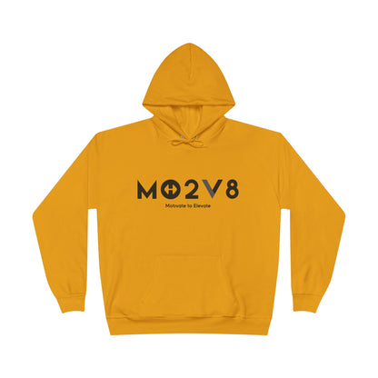 MO2V8 Eco-Friendly Motivational Hoodie - Unisex Pullover Sweatshirt, Gifts for Eco-Conscious, Casual Wear, Positive Vibes, Everyday Comfort