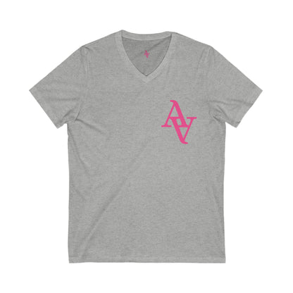 Approach Apparel Breast Cancer Awareness V-Neck Tee - Fight, Thrive, Hope