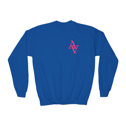 Approach Apparel Breast Cancer Awareness Youth Crewneck Sweatshirt, Supportive Apparel, Gift for Teens, Love, Empowerment, Pink Ribbon
