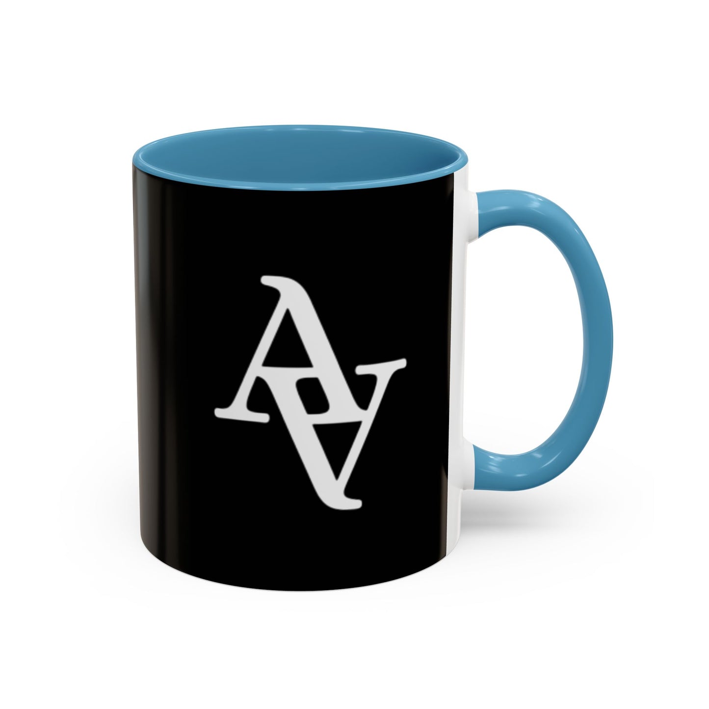 Approach Apparel Stylish Accent Coffee Mug, Custom Black Mug, Modern Design Coffee Cup, Personalized Drinkware, Unique Gift for Coffee Lovers