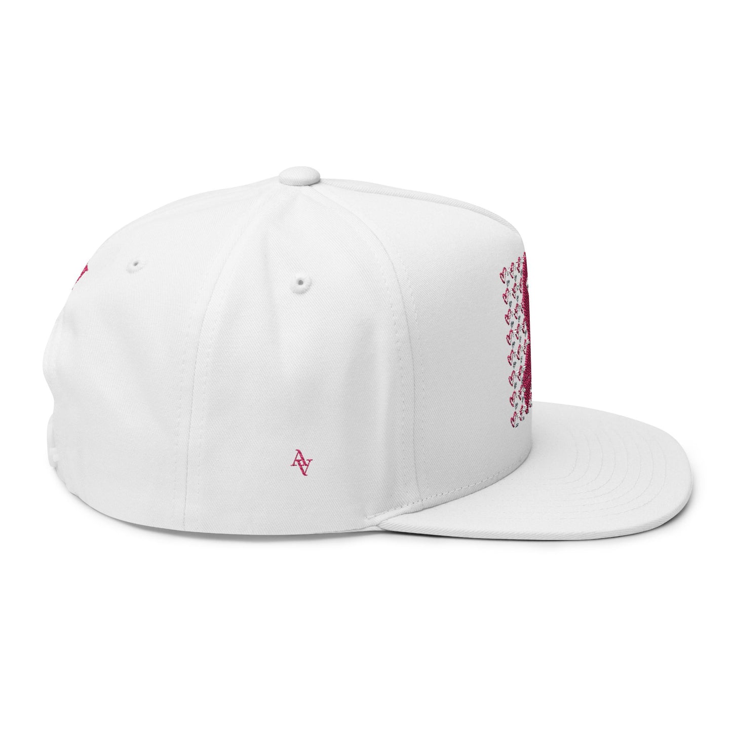 Approach Apparel Pink Ribbon Flat Bill Cap (Embroidery) - 'Fight, Honor, Love' Design