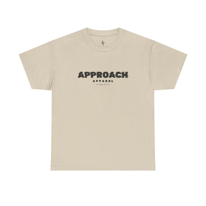 Approach Apparel Heavy Cotton Tee – ‘Approach’ Graphic Shirt, Casual Wear, Gifts for Him/Her, Daily Comfort, Streetwear Style