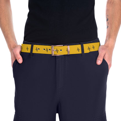 Approach Apparel Yellow Logo Belt for Everyday Casual Outfits
