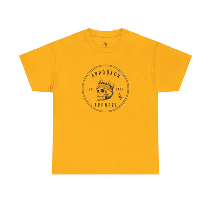 Approach Apparel Heavy Cotton Tee with Unique Skull Design, Casual Wear, Graphic T-Shirt, Streetwear, Gift for Him/Her