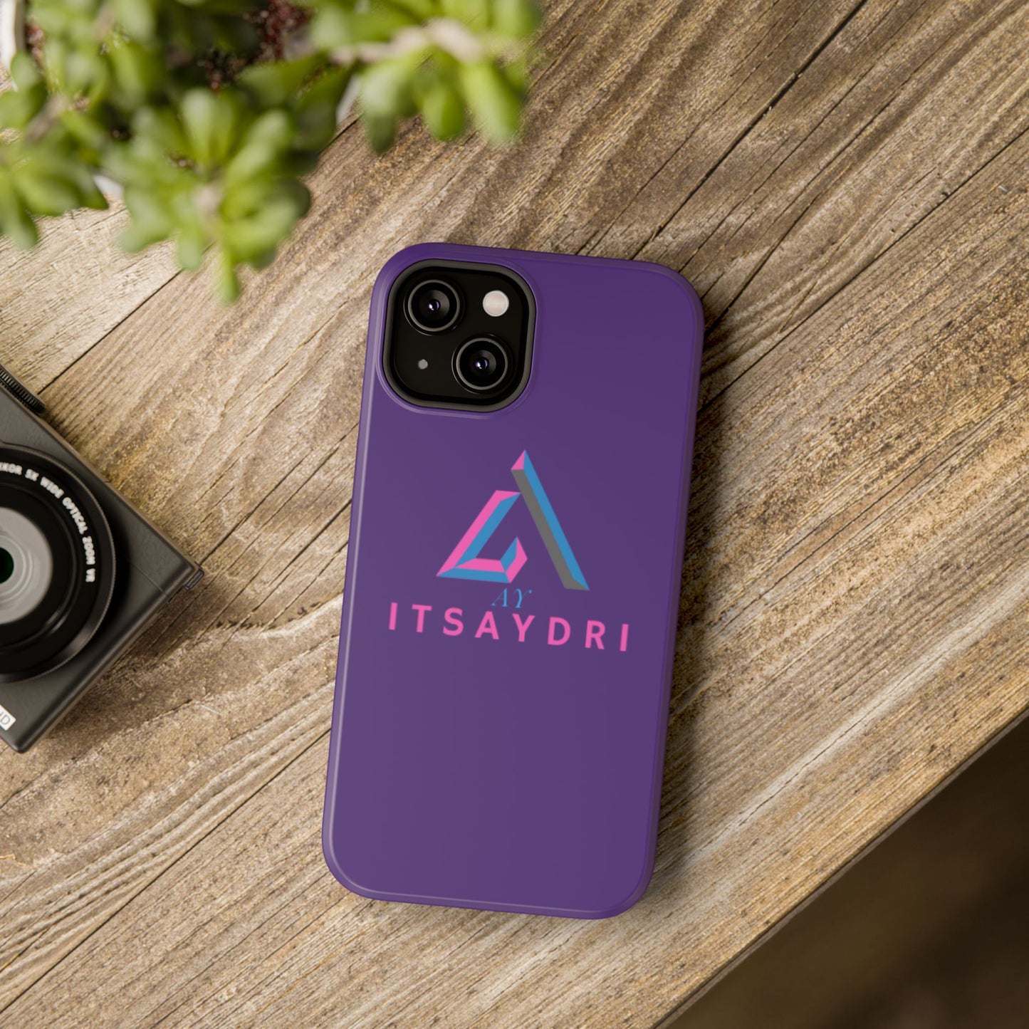 Impact-Resistant Phone Case — Purple ITsAydri Logo Protective Case