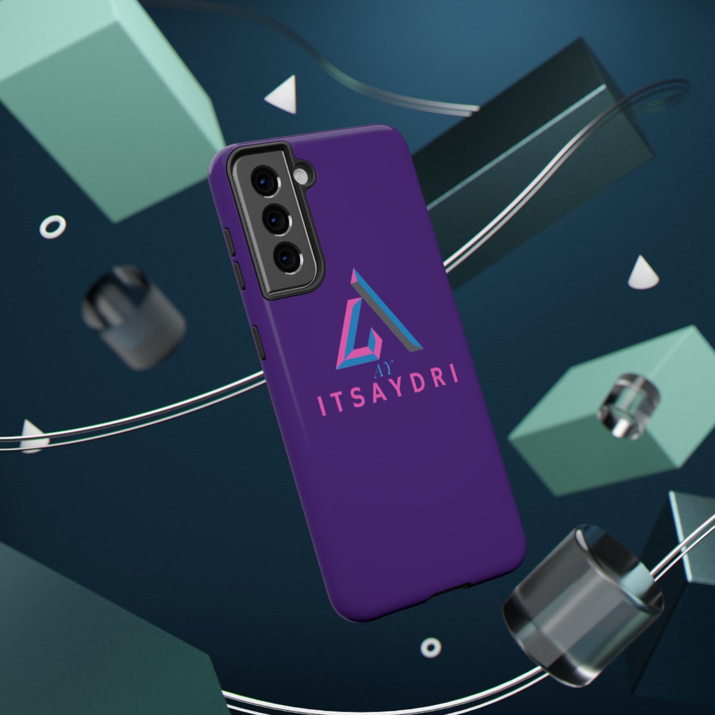 Impact-Resistant Phone Case — Purple ITsAydri Logo Protective Case