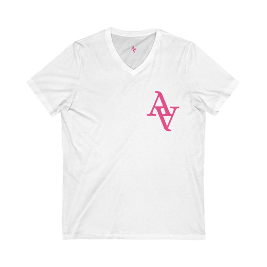 Approach Apparel Breast Cancer Awareness V-Neck Tee - Fight, Thrive, Hope