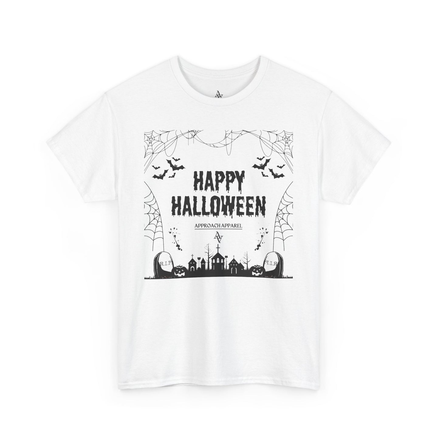 Approach Apparel Halloween Graphic Tee, Heavy Cotton Tee, Spooky Shirt, Trick or Treat Apparel, Fall Fashion, Halloween Gift