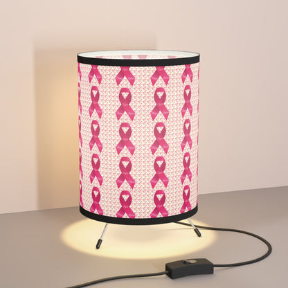 Approach Apparel Tripod Lamp, Breast Cancer Awareness Light, Home Decor, Unique Gift, Lighting for Celebrations, Supportive Design