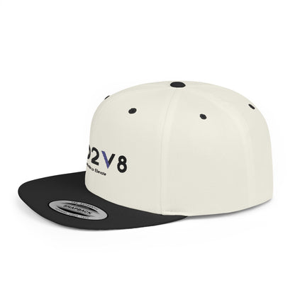 Stylish MO2V8 Flat Bill Snapback Hat, Cool Adjustable Cap for Streetwear, Great Gift for Sports Fans, Casual Outfits, Summer Festivals