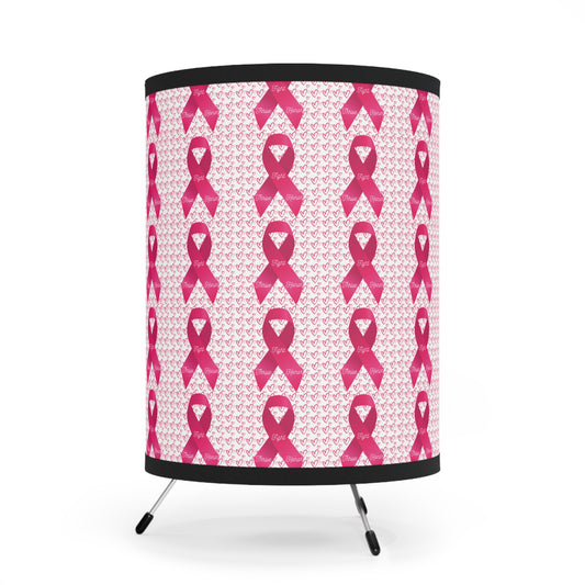 Approach Apparel Tripod Lamp, Breast Cancer Awareness Light, Home Decor, Unique Gift, Lighting for Celebrations, Supportive Design