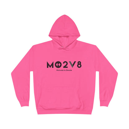 MO2V8 Eco-Friendly Motivational Hoodie - Unisex Pullover Sweatshirt, Gifts for Eco-Conscious, Casual Wear, Positive Vibes, Everyday Comfort