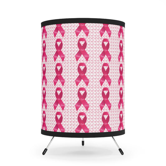 Approach Apparel Tripod Lamp, Breast Cancer Awareness Light, Home Decor, Unique Gift, Lighting for Celebrations, Supportive Design