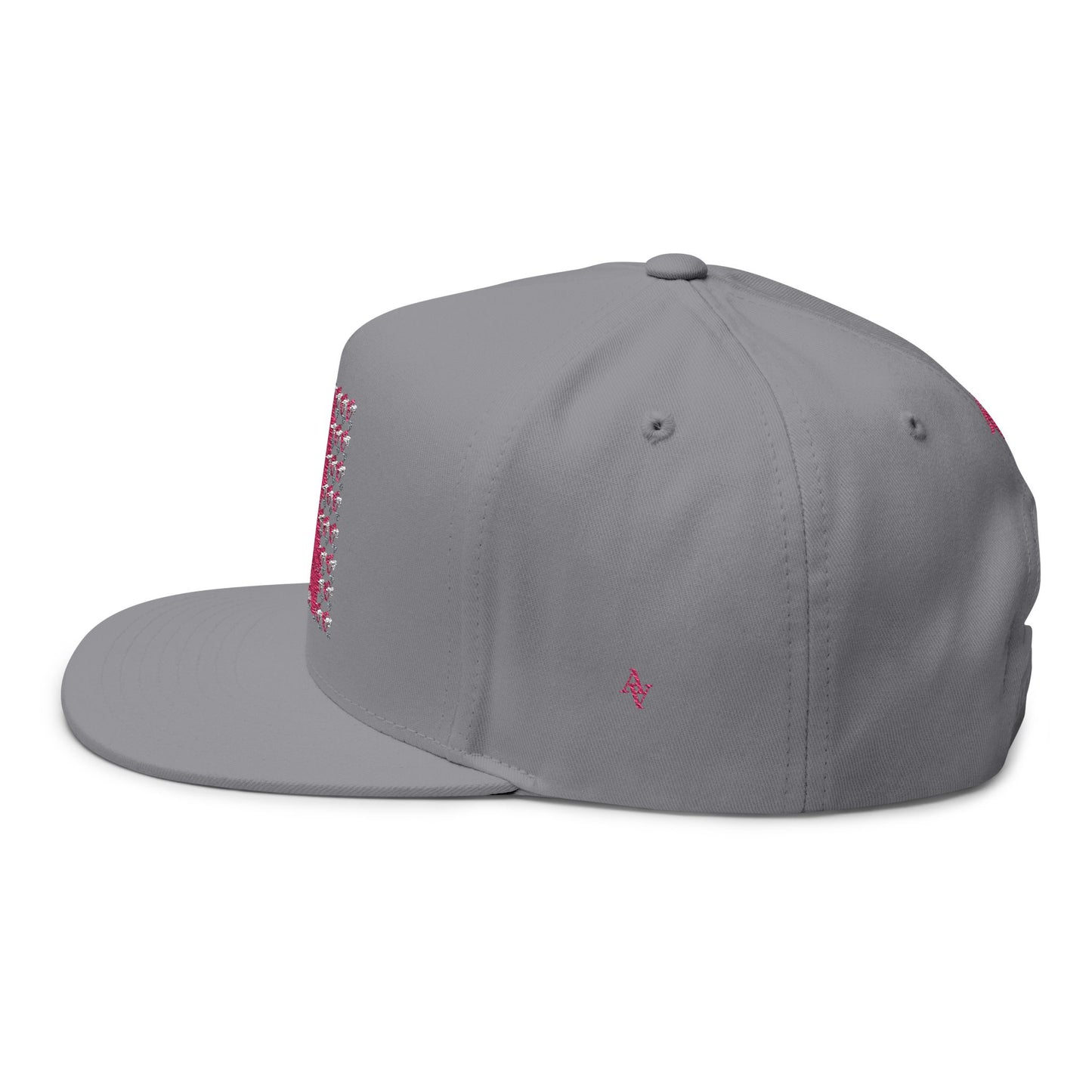 Approach Apparel Pink Ribbon Flat Bill Cap (Embroidery) - 'Fight, Honor, Love' Design