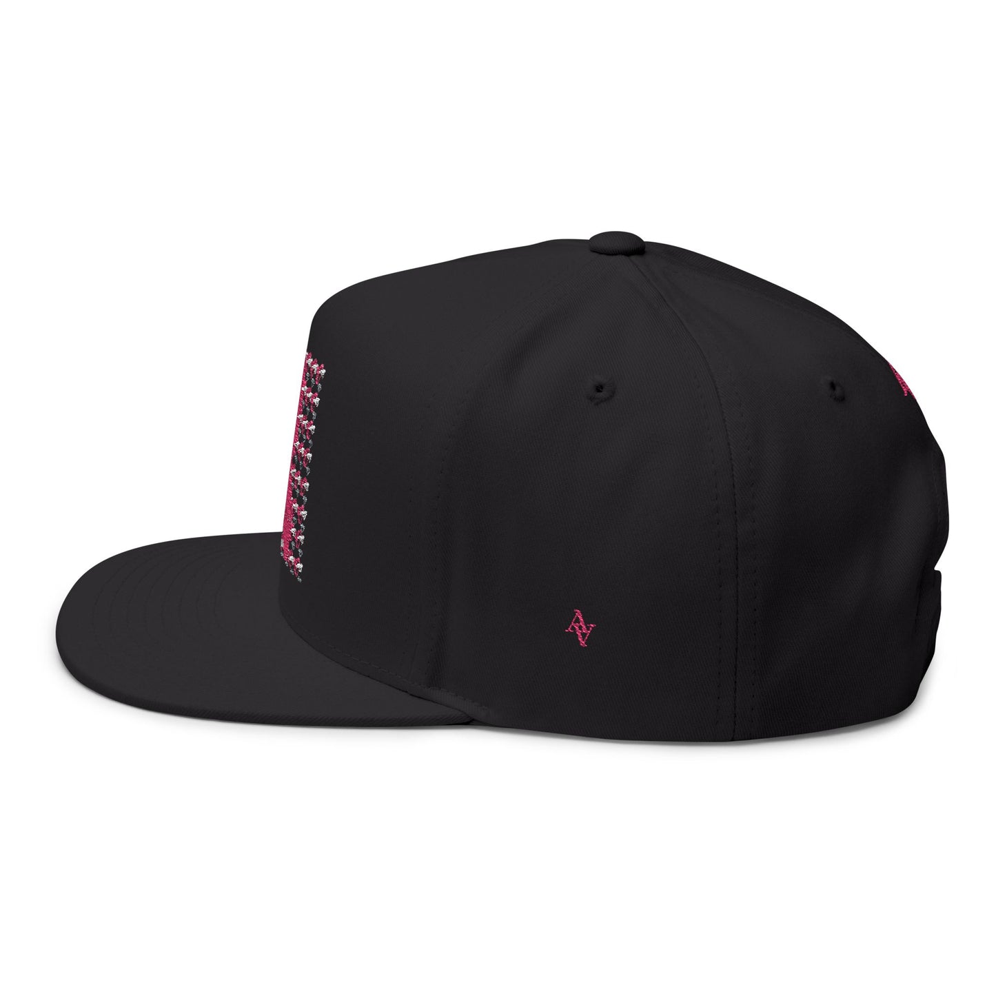 Approach Apparel Pink Ribbon Flat Bill Cap (Embroidery) - 'Fight, Honor, Love' Design