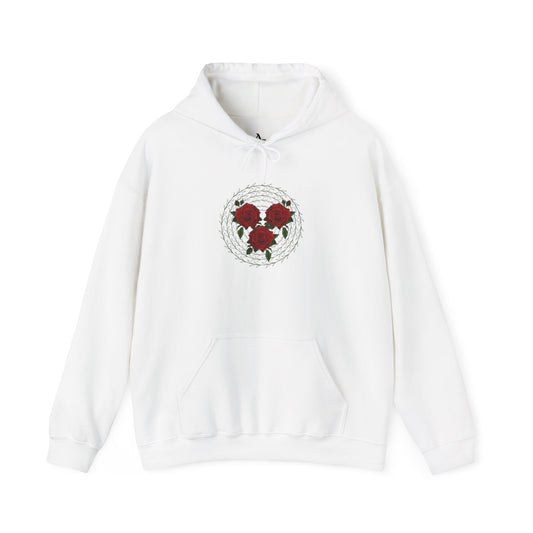 Approach Apparel Floral Emblem Hooded Sweatshirt - Cozy Floral Hoodie, Gift for Nature Lovers, Casual Wear, Spring Fashion, Birthday Gift