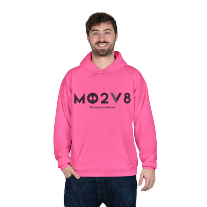 MO2V8 Eco-Friendly Motivational Hoodie - Unisex Pullover Sweatshirt, Gifts for Eco-Conscious, Casual Wear, Positive Vibes, Everyday Comfort