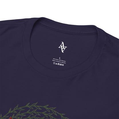 Approach Apparel Rose Embroidered  Heavy Cotton Tee, Casual Summer Top, Vintage Style Gift, Floral Graphic Shirt, Trendy Streetwear