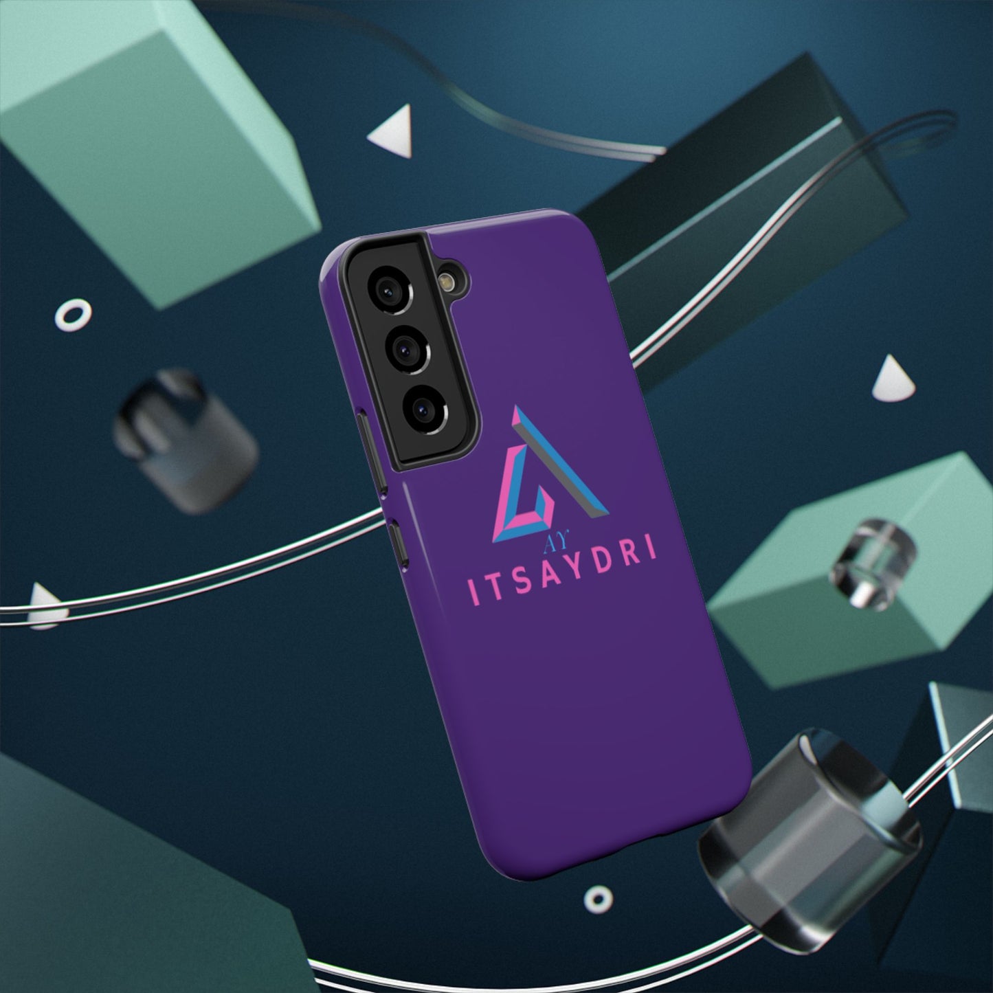 Impact-Resistant Phone Case — Purple ITsAydri Logo Protective Case