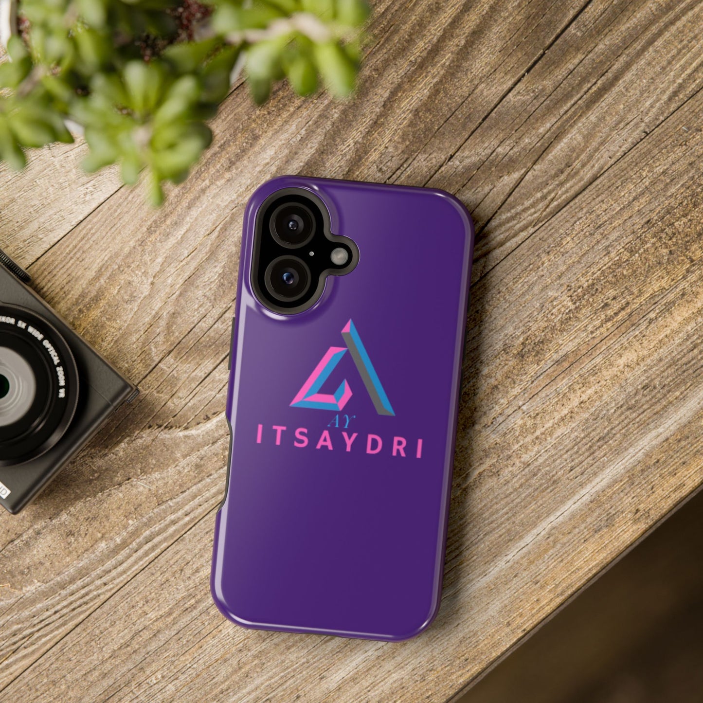 Impact-Resistant Phone Case — Purple ITsAydri Logo Protective Case