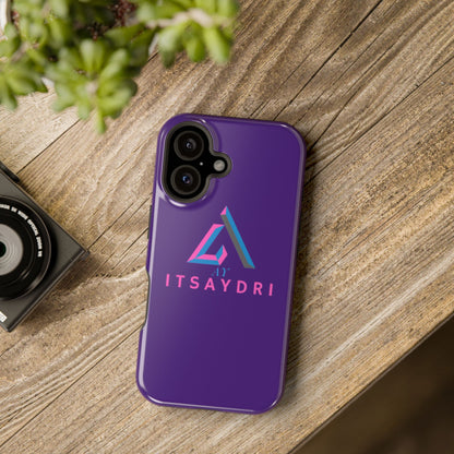 Impact-Resistant Phone Case — Purple ITsAydri Logo Protective Case