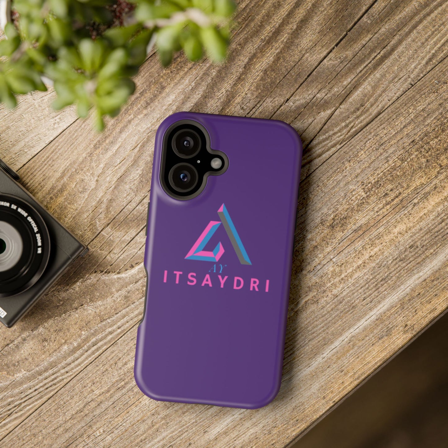 Impact-Resistant Phone Case — Purple ITsAydri Logo Protective Case