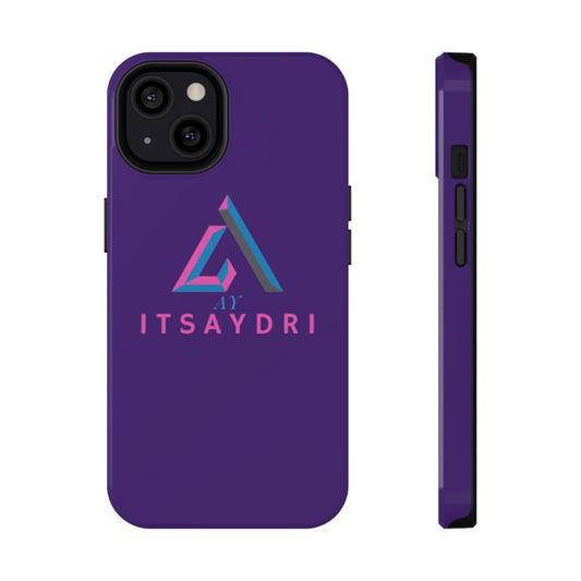 Impact-Resistant Phone Case — Purple ITsAydri Logo Protective Case