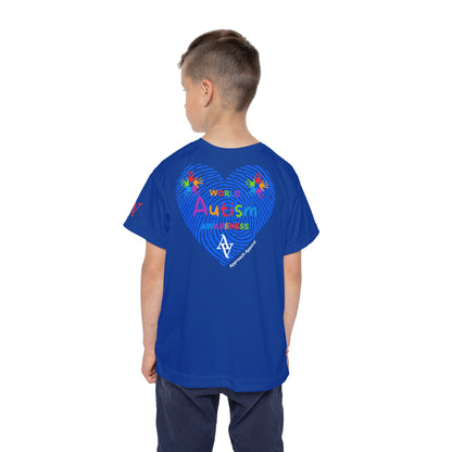 Approach Apparel Kids Sports Jersey - World Autism Awareness Tee for Active Young Athletes