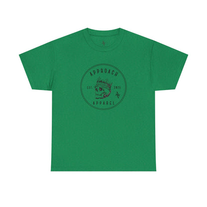 Approach Apparel Heavy Cotton Tee with Unique Skull Design, Casual Wear, Graphic T-Shirt, Streetwear, Gift for Him/Her