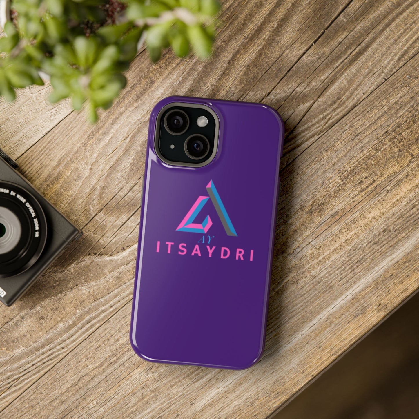 Impact-Resistant Phone Case — Purple ITsAydri Logo Protective Case